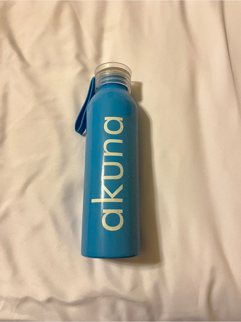 Akuna Blue Stainless Steel Water Bottle with Carry Loop